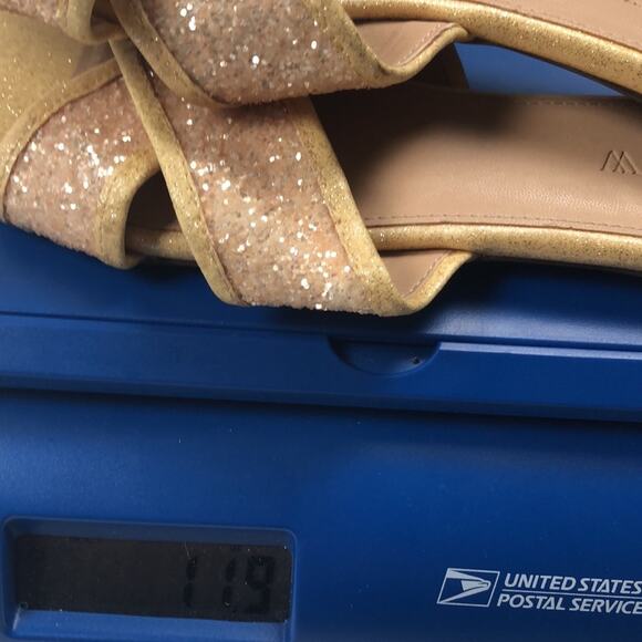 JCrew Pink Nude Cora Glitter Sandals 7 - Picture 10 of 10